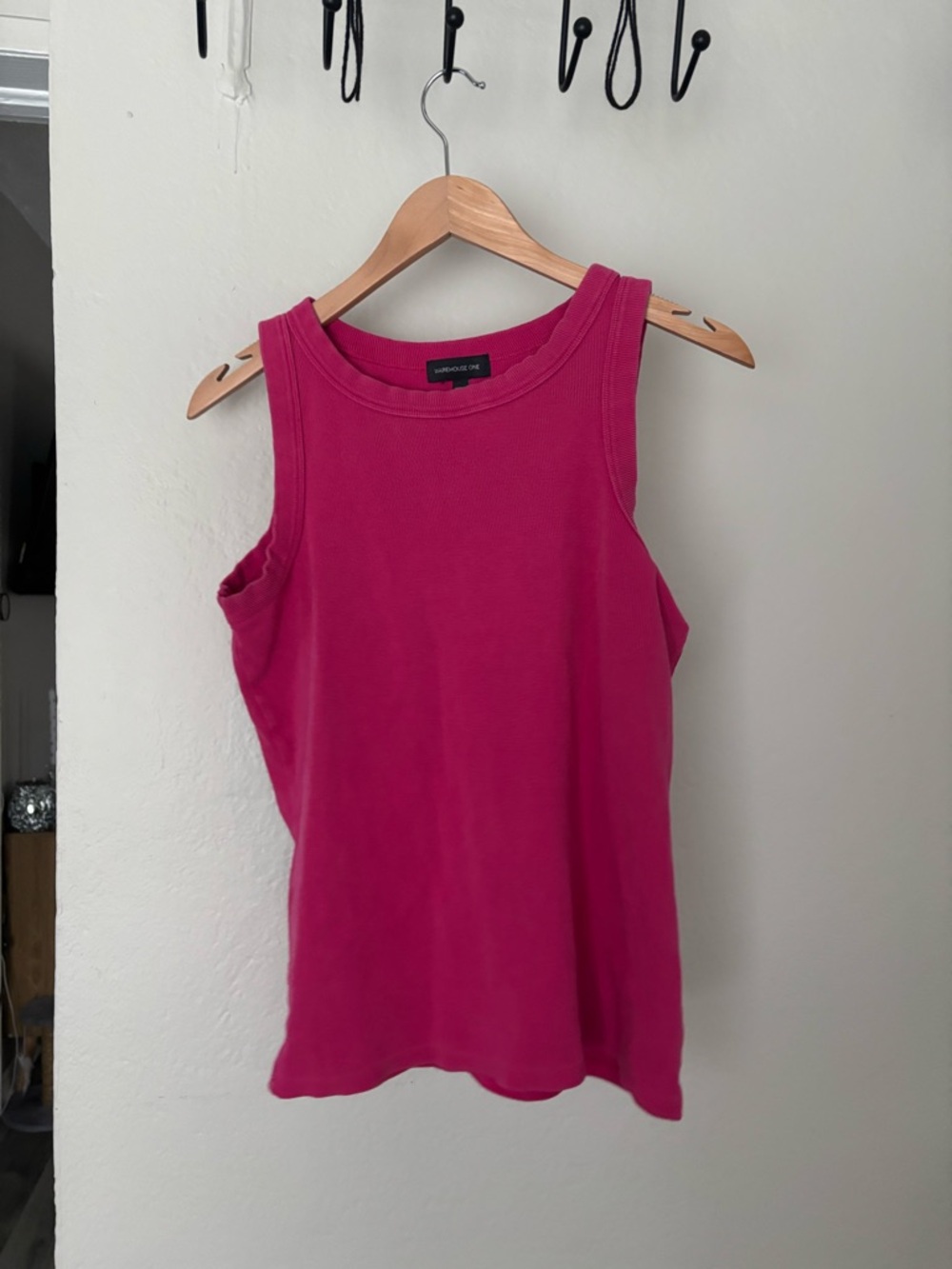 ✨3/$30✨ Warehouse One Ribbed Tank Top | Hot Pink | Size M | Good Condition - Picture 3 of 5